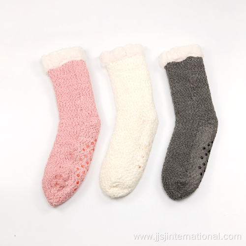 thick warm coral fleece socks